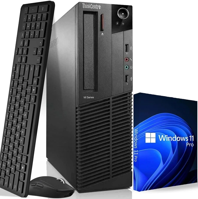 Main image of Lenovo ThinkCentre SFF Desktop Computer PC, Intel Quad Core i5-4570 upto 3.60GHz, 32GB DDR3 Ram, 256GB SSD, Wi-Fi, Keyboard & Mouse, Windows 11 Professional (Refurbished)