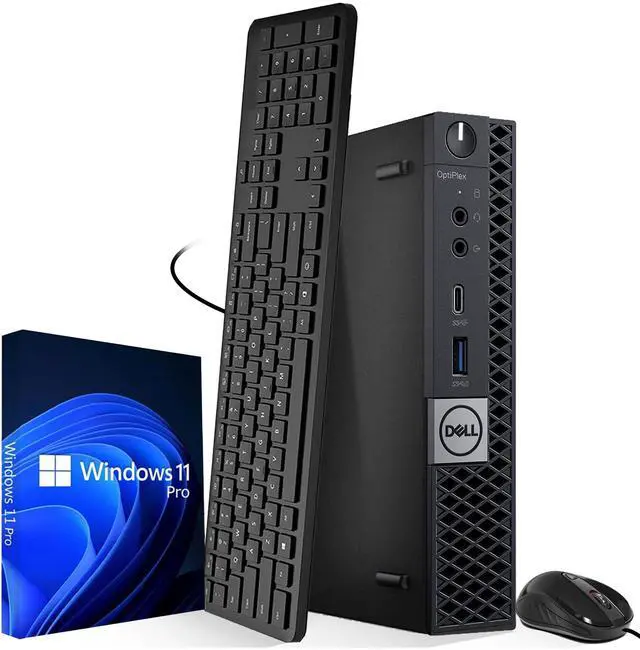 Main image of Dell OptiPlex 7070 Desktop Tiny Computer PC Intel Quad Core i7-9700T up to 4.30GHz, 64GB DDR4 Ram,1TB SSD, Wi-Fi, Keyboard & Mouse, Windows 11 Pro (Renewed)