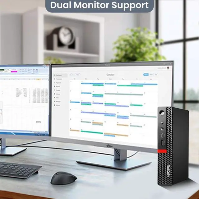 Alt view image 5 of 6 - Lenovo ThinkCentre M920 Desktop Tiny Computer PC Intel Core i5-8500 up to 3.50GHZ, 8GB DDR4 Ram,256GB SSD, 22Inch Monitor, Wi-Fi, Keyboard & Mouse, Windows 11 Pro