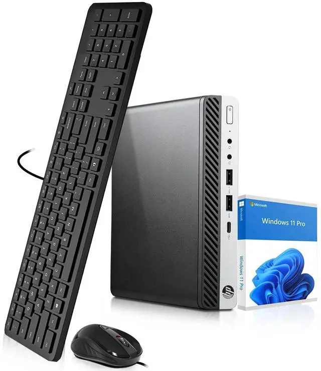 Main image of HP EliteDesk 800 G5 Tiny Desktop PC Intel core I7-9700T upto 4.30GHz, 16GB DDR4 Ram 256GB SSD, Keyboard & Mouse, Wi-Fi, Windows 11 Professional (Renewed)