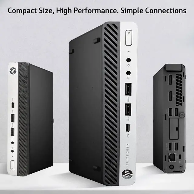 Alt view image 6 of 7 - HP EliteDesk 800 G5 Tiny Desktop PC Intel core I7-9700T upto 4.30GHz, 64GB DDR4 Ram 512GB SSD, Keyboard & Mouse, Wi-Fi, Windows 11 Professional (Renewed)