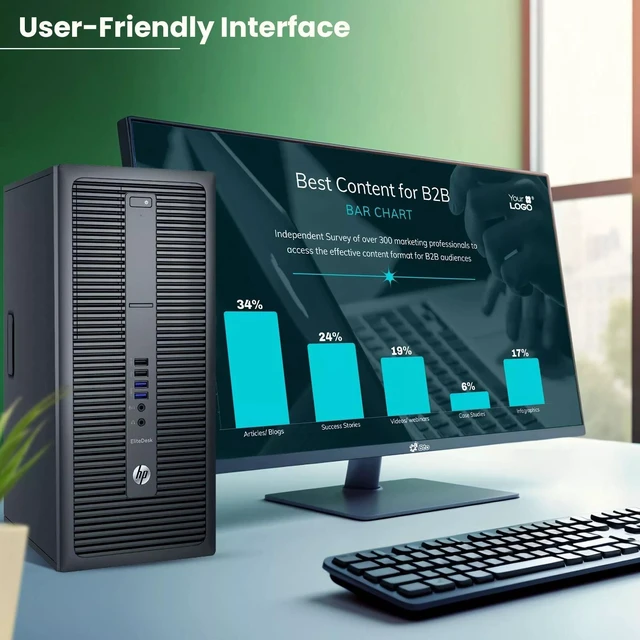 Alt view image 4 of 5 - HP 800 G2 Tower Desktop Computer PC, Intel Core i5-6500 upto 3.60GHz, 16GB DDR4 Ram, 512GB SSD, Built-in Wi-Fi & Bluetooth, Wireless Keyboard & Mouse, Windows 11 Professional (Refurbished)