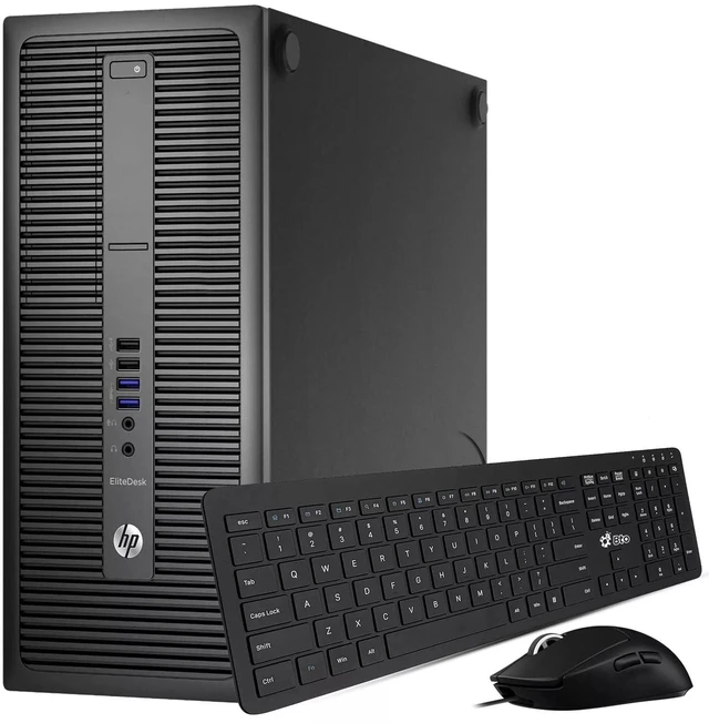 Main image of HP 800 G2 Tower Desktop Computer PC, Intel Core i5-6500 upto 3.60GHz, 16GB DDR4 Ram, 1TB SSD, Built-in Wi-Fi & Bluetooth, Wireless Keyboard & Mouse, Windows 11 Professional (Refurbished)