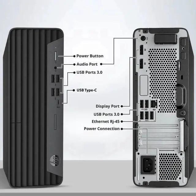 Alt view image 3 of 6 - Restored HP ProDesk 600 G6 SFF Desktop - Business Desktop PC, Intel 6 Core i5-10th Gen - 16GB DDR4 RAM, 128GB SSD 22" LED Monitor - Keyboard & Mouse, Wi-Fi, Win 11 Pro (Refurbished)