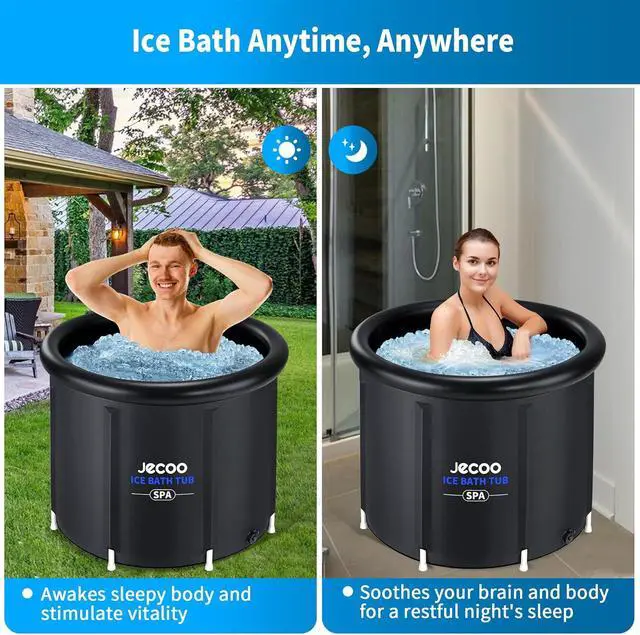 Alt view image 6 of 7 - Ice Bath Tub for Athletes Portable Cold Plunge Tub with Cover, Large Capacity Multiple Layered Cold Plunge for Recovery Ice Bath at Home/Outdoor