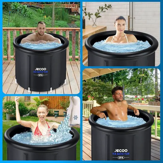 Alt view image 7 of 7 - Ice Bath Tub for Athletes Portable Cold Plunge Tub with Cover, Large Capacity Multiple Layered Cold Plunge for Recovery Ice Bath at Home/Outdoor