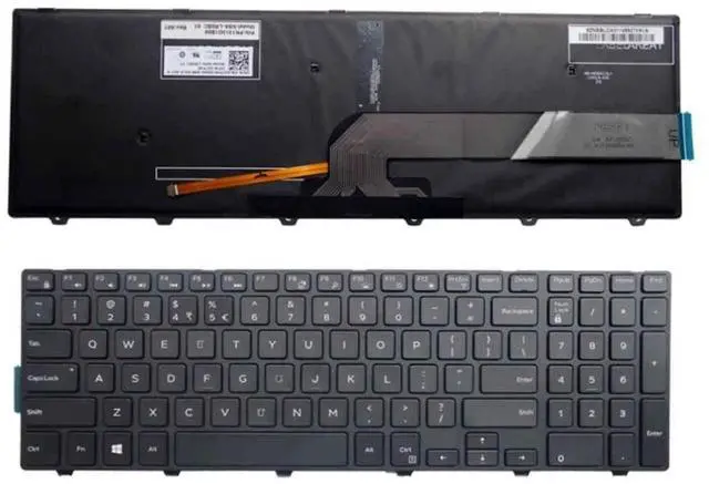 Main image of Laptop keyboard with backlight for 15 5000 series 15 5551 5552 5555 5558 5559 7559 layout black