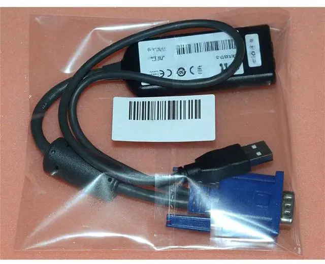 Main image of 396633-001 For 336047-B21 USB Adapter Cable 396633-001 VGA to RJ45+USB For Interface Adapter 1PK Console USB Virtual