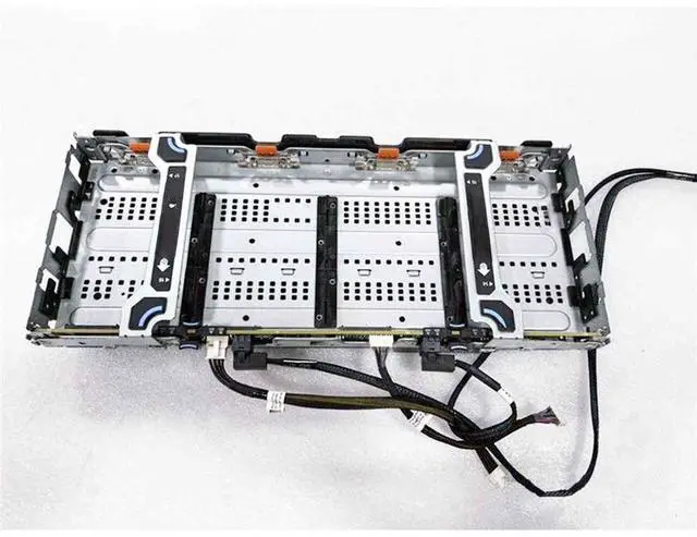 Main image of For R740xd 4 x 3.5" drive expansion backplane F7DF5 + cables and 4x disk trays 0F7DF5