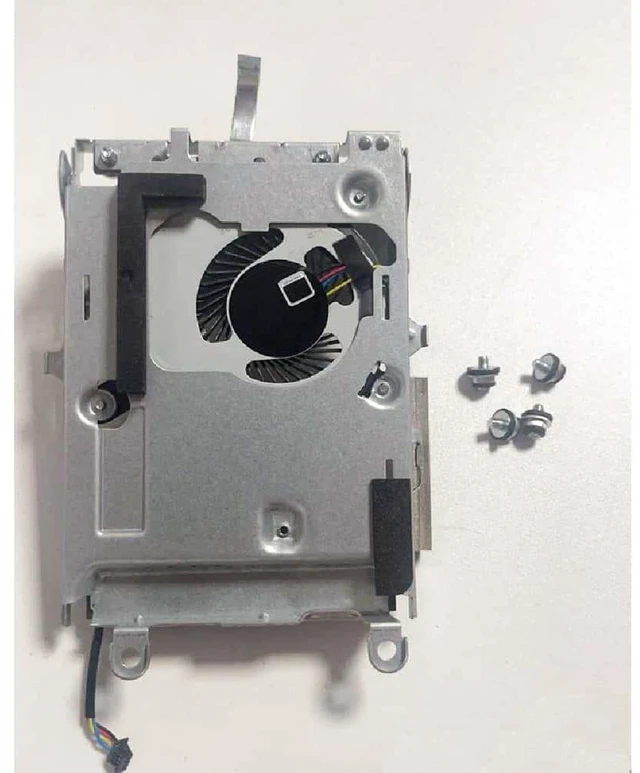 Main image of L21471-001 is a micro PC SATA hard drive cooling fan (F80-FFC 4AF80HRTP0) for 705/400 G5/800 G4/800 G5 micro PCs, along with a hard drive bracket cable.