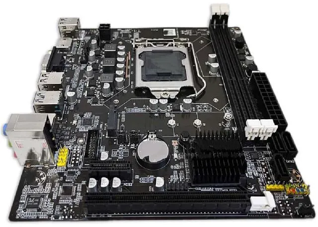 Main image of B75 motherboard, 1155-pin DDR3 memory, supports dual-core/quad-core i3/i5/i7 processors.