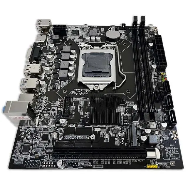 Main image of H110 DDR4 desktop motherboard, LGA1151 processor, with M.2 interface, supports 6th, 7th, 8th, and 9th generation CPUs, i5 8400.