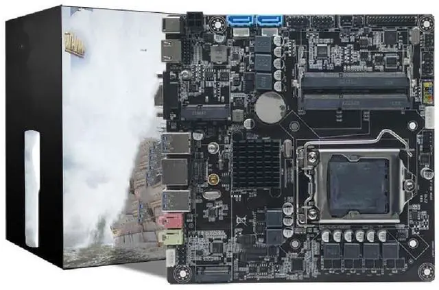 Main image of B250 all-in-one motherboard, compatible with DDR3 memory, 1151 slots, supports i5 9400 processors.