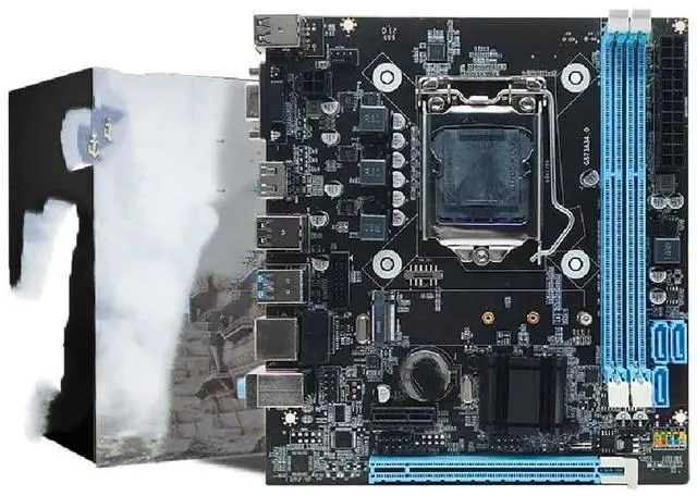 Main image of The H81 motherboard features an 1150 socket and supports fourth-generation i3, i5, and i7 processors and hard drive assembly.