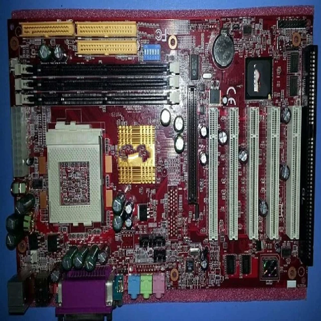 Main image of The 694/694T motherboard supports 370 CPUs, has 5 sockets, an LPT interface, and 2 ports, and is suitable for industrial computer embroidery machines.