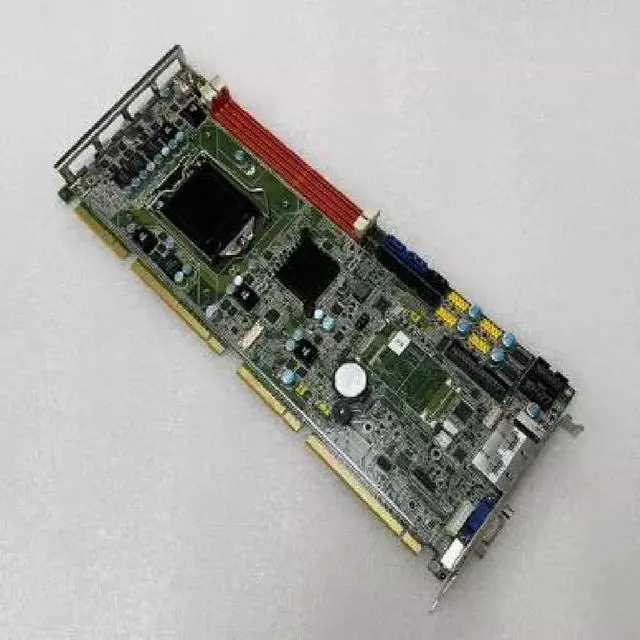 Main image of The PCE-5126QG2 full-size CPU card is 1.3 inches long and includes a VGA port and two LAN ports.
