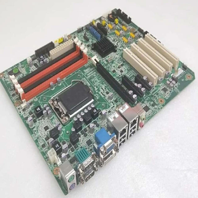 Main image of The AIMB-782QG2 .A1 motherboard is an industrial motherboard with 4 slots, 2 LAN slots, and 4 expansion slots.
