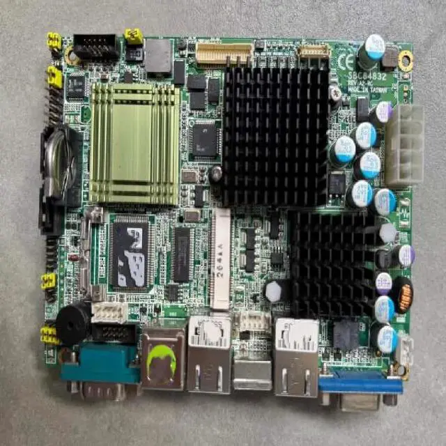 Main image of 84832: A2-RC board 3.5-inch embedded industrial motherboard with PC/104 interface, 2 LAN ports, supports CPU and memory.