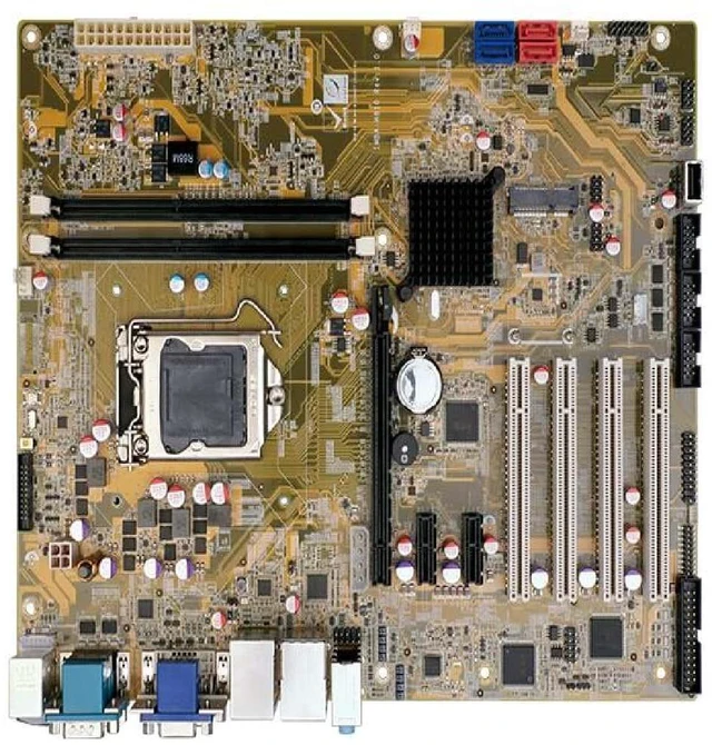 Main image of IMBA-H810-R10 1.0 motherboard, industrial motherboard IMBA-H810, supports fourth-generation LGA1150 CPUs and memory.