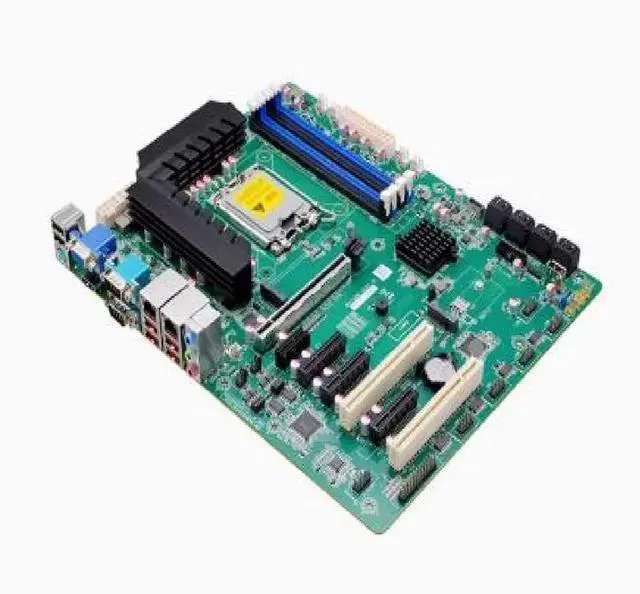 Main image of The Q670 motherboard is a single-board computer that supports 12/13/14 i3/i5/i7 LGA1700 desktop CPUs. It is an industrial motherboard equipped with 6 interfaces, 2 LAN interfaces and 5 PCIe slots.