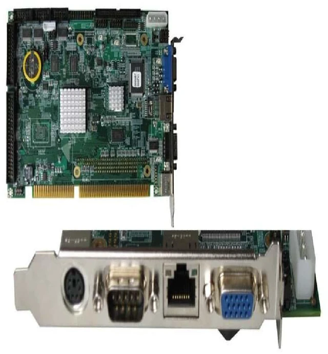 Main image of Vortex86DX fanless CPU card, Vortex86DX half-size CPU card, industrial motherboard with onboard CPU and memory.