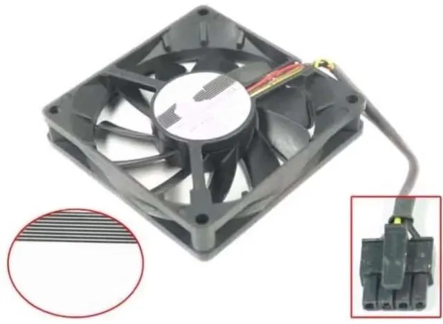 Main image of Motor 9PH0812P7S04, DC 12V, 0.26A, 3-wire, 80x80x15mm, cooling fan.