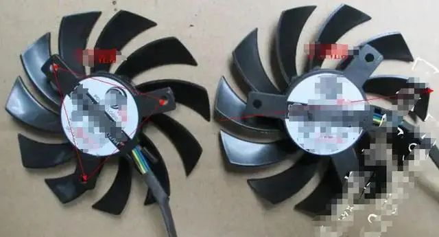 Main image of FOR Computer Cooler Fan FOR 75MM FD7010H12S PLD08010S12HH DC 12V 4 Wire For R6790 Twin II Video Card