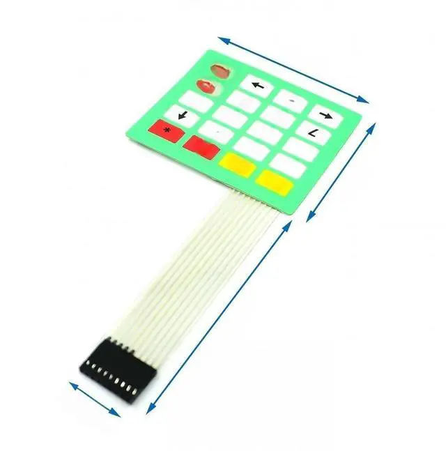 Alt view image 2 of 2 - 1*2 3 4 5 Key Button Membrane Switch 3*4 4X5 Matrix Array Keyboard 1X6 Keypad with LED Control Panel Pad DIY Kit