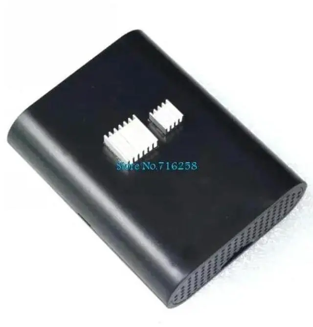 Main image of Pi 3 Model B & 3B 3B+ Pi 3 2 Black Case Cover Shell Enclosure Box ABS box+ 2pcs pure aluminum heat sink