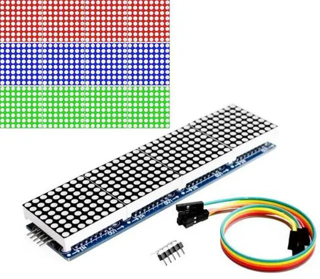Main image of 7219 Dot Matrix Module Microcontroller 4 In One Display with 5P Line