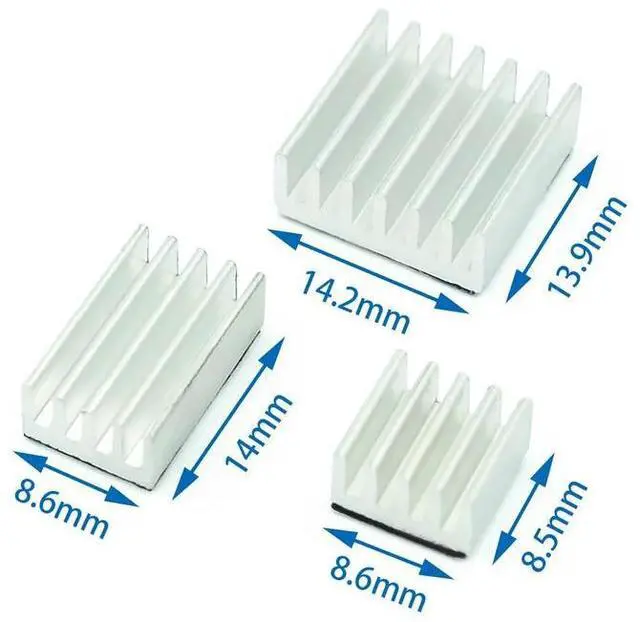 Main image of Pi 4 4B Aluminum Heatsink Heat Sink Computer Cooler Radiator Electronic Chip Heat Dissipation Cooling Pads