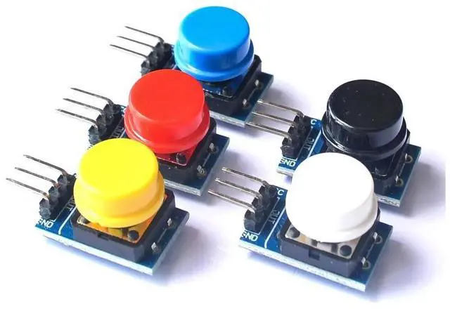 Main image of 5pcs 12X12MM Big key module Big button module Light touch switch module with hat High level output or pi 3
