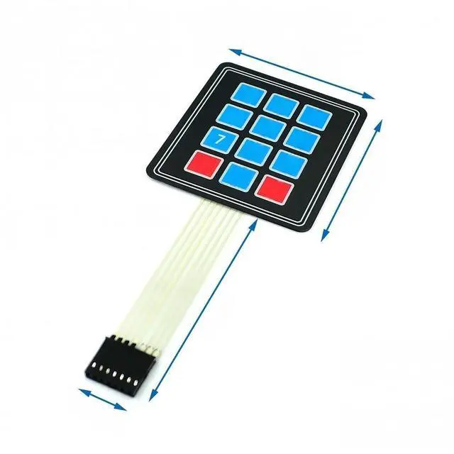 Main image of 5pcs 12 Key Membrane Switch Keypad 4x3 Matrix Array Matrix keyboard