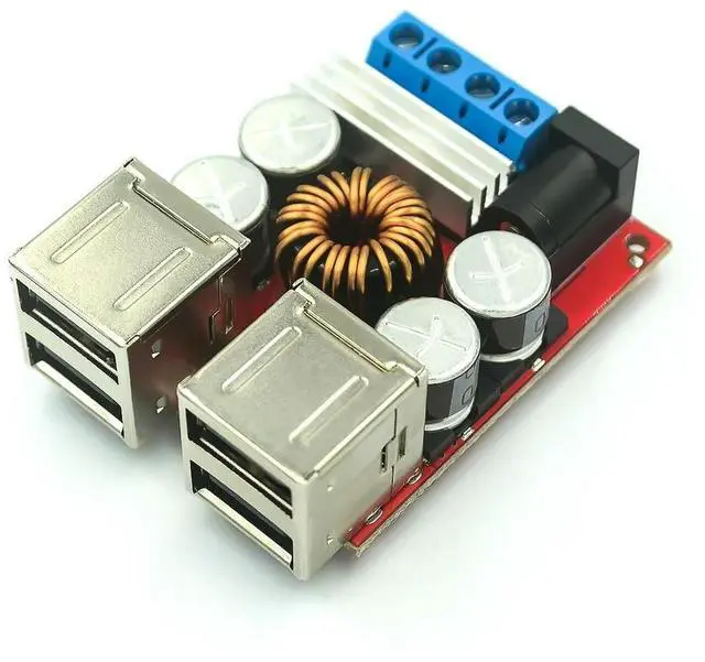 Main image of DC-DC vehicle charging module 8V-35V 5V 8A power supply depressurization module 4 port USB output mobile charger