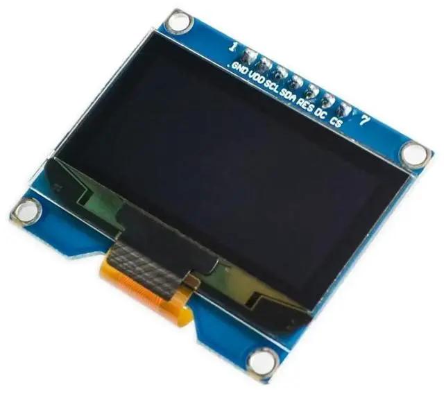 Main image of 1.54 inch 7PIN White OLED Screen Module SSD1309 Drive IC Compatible SSD1306 IIC SPI Interface 128*64
