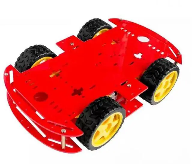 Main image of Smart car chassis 4WD 4 wheel drive force chronological Qiangci, motor belt the code disc tachometer