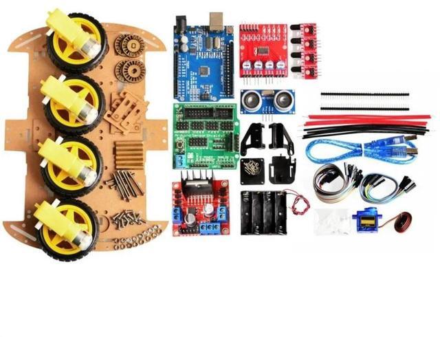 Main image of Avoidance tracking Motor Smart Robot Car Chassis Kit Speed Encoder Box 4WD Ultrasonic module kit