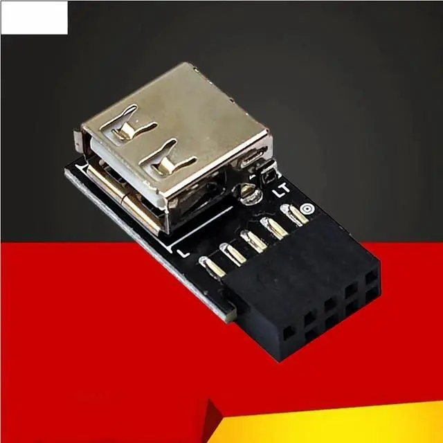 Main image of FOR USB 2.0 Motherboard Header 9pin Motherboard to USB Adapter Connector USB2.0 A 9 Pin Female Converter for Wireless Mouse Receiver