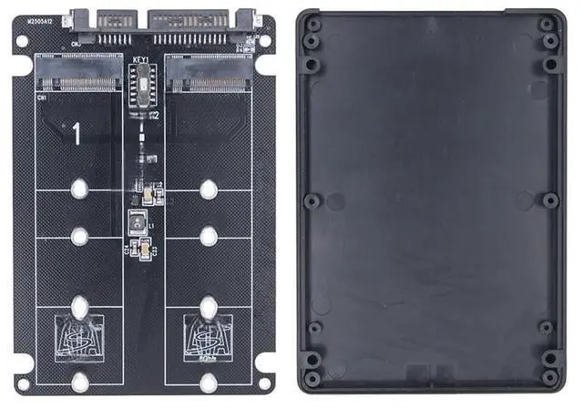 Main image of FOR Dual M.2 to SATA3.0 Adapter M.2 SATA Protocol SSD Adapter 2 Port NGFF M.2 B Key to SATA 3.0 6Gbps M2 to SATA Converter Card Case