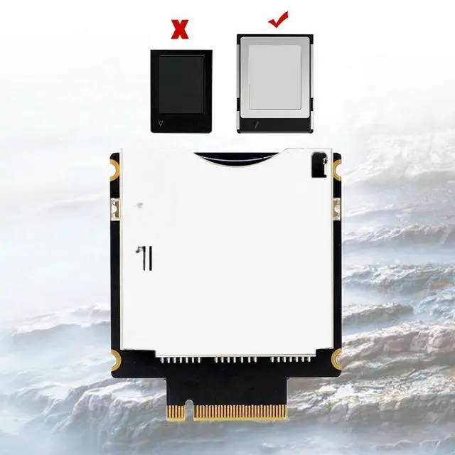 Main image of FOR CFexpress Type B to M.2 NVME Adapter Expansion Board Riser Converter NVME M Key PCI-E 3.0/4.0 X2 to CFexpress Type-B Card Reader