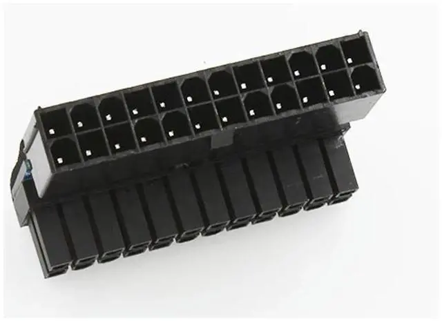 Main image of FOR ATX 24Pin Atx 90 degree 24 pin to 24pin Power Plug Adapter Mainboard Motherboard Power Connectors Modular Power Supply Cables