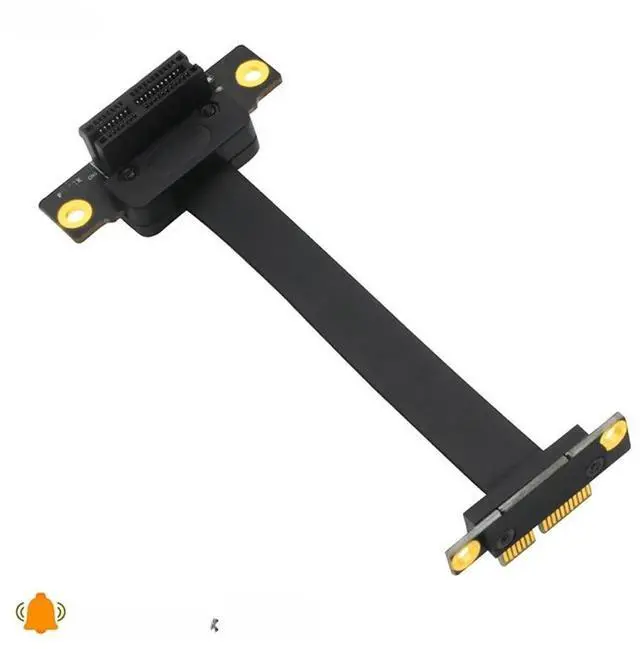 Main image of FOR PCIE X1 Riser Cable with 3.3V 12V Power LED Dual Vertical 90 Degree Direction PCI Express 3.0 36Pin 1X to 1X Extension Cable