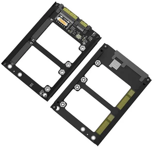 Main image of FOR mSATA to SATA Adapter Riser Dual mSATA SSD To 2.5" SATA3.0 6Gbps Adapter Card With Metal Case Socket Enclosure mSATA SSD Adapter