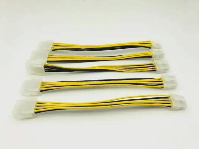 Main image of FOR 5PCS Cable 20cm 8Pin Male to 8Pin Female PC CPU Power Supply Extension Cable Cord Connector Adapter for