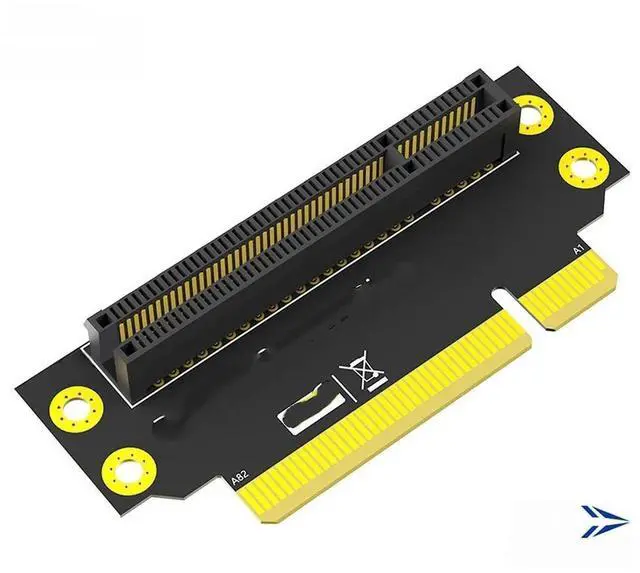 Main image of FOR 32mm PCIE X8 3.0 90 Degree Reverse Male to Female Riser Card PCI Express 8X to 8X Convert Card Adapter Riser Board for 1U Server