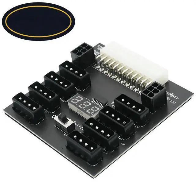 Main image of FOR Power Supply 800W ATX Power Supply Breakout Board with 8 Port 4Pin for Chia 2Port 6Pin Power for Video Card