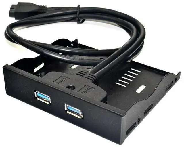 Main image of FOR 20 Pin 2 Port USB 3.0 Front Panel 3.5 inch USB3.0 Hub Expansion Cable Adapter Metal Bracket for PC Desktop Floppy Bay
