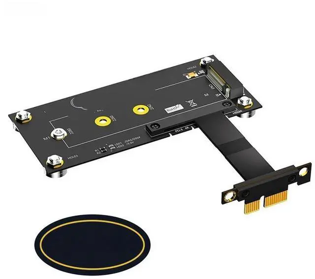 Main image of FOR NGFF M.2 NVME M-Key SSD to PCI Express X1 Extension Cable Riser Board with Magnetic Pad Supports 2230 2242 2260 2280 M2 NVME SSD
