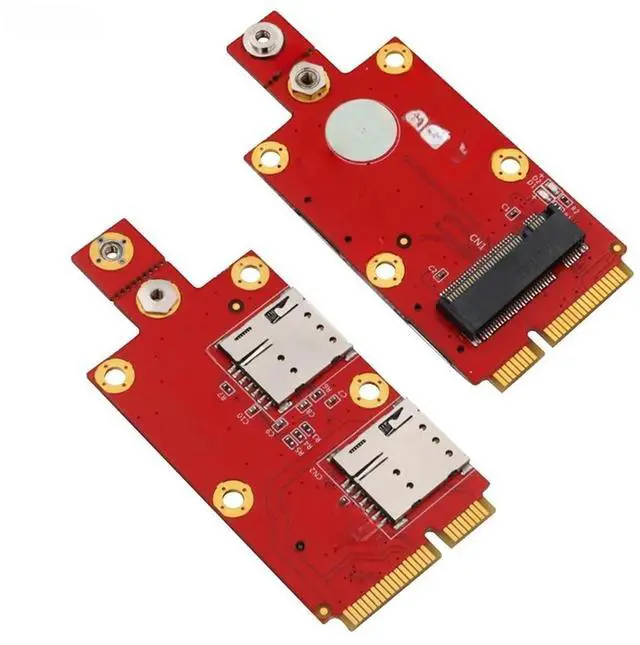 Main image of FOR M2 to Mini PCIE Converter Riser with Dual NANO SIM Card Slot M.2 Key B to Mini PCI-E Adapter Supports 3G/4G/5G Module for PC