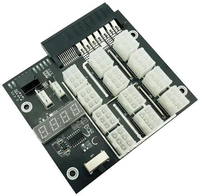 Main image of FOR Breakout Board For Server Power 500W 80W Converter Board 12Port 6Pin LED 12V GPU PSU Server Power Supply Board Module